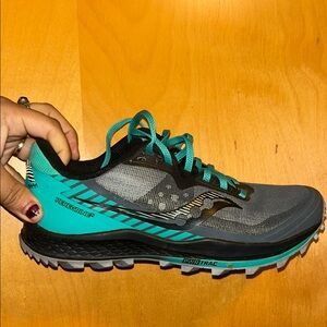 Saucony Women's Trail Shoes - Gray and Teal
